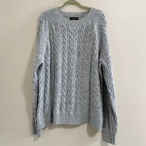 Banana Republic Factory Men's Grey Cable Knit Sweater